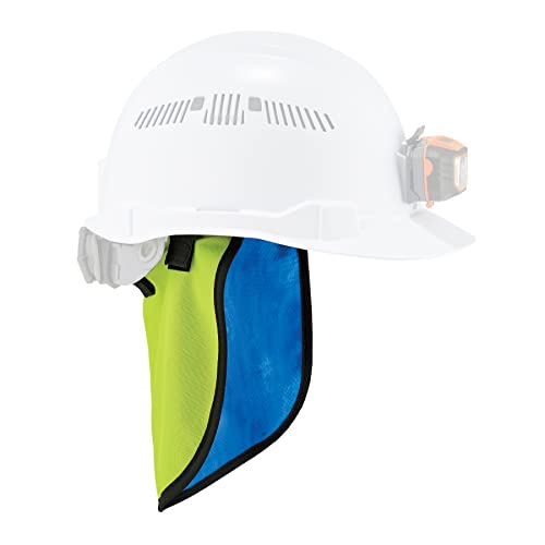 3152q31WouL.jpg Ergodyne Chill-Its 6670CT Evaporative Cooling Hard Hat Neck Shade,Lime - Image 1