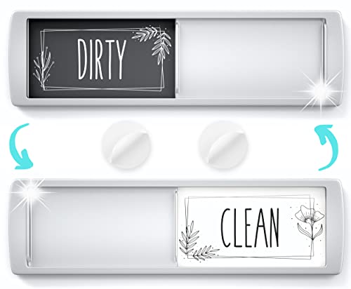 Stylish Dishwasher Magnet Clean Dirty Sign - Ideal Clean Dirty Magnet for Dishwasher - Kitchen Organizer and Gadget - Nice Office, Home Farmhouse Decor - Dirty Clean Dishwasher Magnet