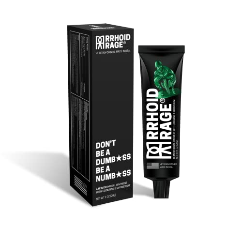 Rrhoid Rage Hemorrhoid & Fissure Ointment - Treatment with Lidocaine, Aloe Extract, Magnesium Sulfate, Balsam Fir, Fast Acting Hemorrhoid Cream for Itching, Swelling and Maximum Pain Relief (1-Pack)