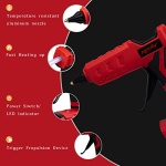 Cordless Hot Glue Gun for Milwaukee 18V Battery, (Battery NOT Included) 100W Handheld Battery Powered Glue Gun Kit with 20PCS Full Size Glue Sticks for Arts & Crafts & DIY, Tool Only - Image 6