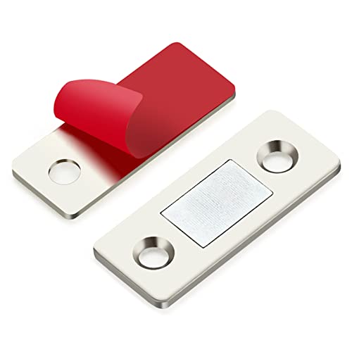 41LrdJTS2ZL.jpg 12 Pack Ultra Thin Cabinet Door Catch Stainless Steel Cabinet Magnetic Door Catch Cabinet Magnets Adhesive Drawer Latch Cabinet Magnetic Catch for Kitchen Closet Door Magnet Stick on Cupboard Wardrobe - Image 1