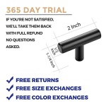 Ravinte 2'' Cabinet Handles Stainless Steel Matte Black Kitchen Cabinet Hardware Handles of Kitchen Cupboard Handles 10 Pack - Image 8