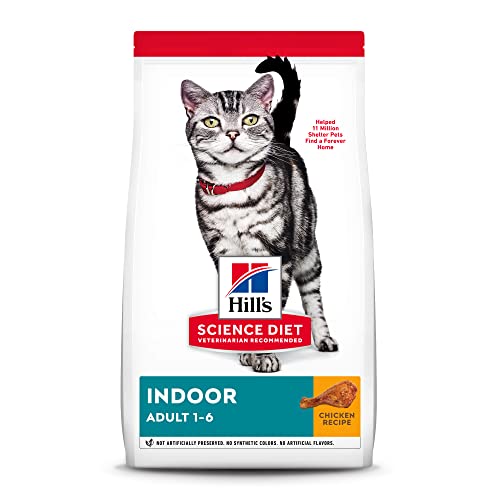 41gC3R1bYIL.jpg Hill's Science Diet Adult Indoor Cat Food, Chicken Recipe Dry Cat Food, 7 lb. Bag - Image 1