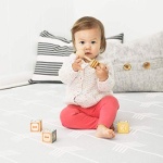 Baby Care Play Mat (Medium, Nordic Trails - Morning Fog Arrows) 73’’ x 49’’ Original One-Piece Reversible Rollable Waterproof Play Mat for Infants, Babies, Toddler, and Kids - Image 4