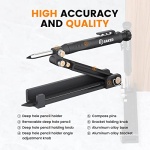 Saker Multi-function Scribing Tool- Construction Pencil- Aluminum Alloy Scribe Tool with Deep Hole Pencil,DIY Woodworking Scribe Gauge Scriber Line Maker Measuring Tool (BLACK) - Image 6