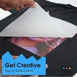 PPD Inkjet PREMIUM Iron-On Dark T Shirt Transfers Paper LTR 8.5x11" pack of 10 Sheets (PPD004-10) - Image 7