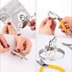 8 Pieces Metal Model DIY Tool Sets 6 Pieces Metal Cone Shape Bending Assist Tools and 2 Pieces Diagonal Plier Nose Plier Tool Kits for 3D Metal Jigsaw Puzzles Model Assembly Jewelry DIY - Image 5