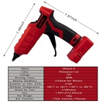 Cordless Hot Glue Gun for Milwaukee 18V Battery, (Battery NOT Included) 100W Handheld Battery Powered Glue Gun Kit with 20PCS Full Size Glue Sticks for Arts & Crafts & DIY, Tool Only - Image 3