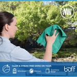 12" x 12" Buff Pro Multi-Surface Microfiber Cleaning Cloths | Black - 12 Pack | Premium Microfiber Towels for Cleaning Glass, Kitchens, Bathrooms, Automotive, Supplies & Products - Image 4