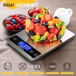BACK KTCL 'Cooking Master' Digital Food Kitchen Scale, 22lb Weight Multifunction Scale Measures in Grams and Ounces for Cooking Baking, 1g/0.1oz Precise Graduation, Stainless Steel and Tempered Glass - Image 7