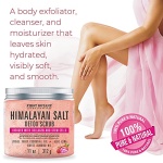 Himalayan Salt Body Scrub with Collagen and Stem Cells - Natural Exfoliating Salt Scrub & Body and Face Souffle helps with Moisturizing Skin, Acne, Cellulite, Dead Skin Scars, Wrinkles (11 oz) - Image 3
