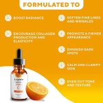 Vitamin C Face Serum with Hyaluronic Acid: Lupure Skin Brightening Serum with Vitamin C and E for Dark Spots - Anti Aging Facial Serum (1 Fl Oz/ 30ml) - Image 5