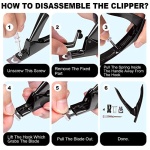 Black Premium Adjustable Stainless Steel Artificial Acrylic Fake False Nail Tip Clipper Cutter Trimmer Manicure Pedicure Sharp Blade Clip Tool for Salon Home Nail Art Beauty Design DIY - Image 3