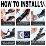 Black Premium Adjustable Stainless Steel Artificial Acrylic Fake False Nail Tip Clipper Cutter Trimmer Manicure Pedicure Sharp Blade Clip Tool for Salon Home Nail Art Beauty Design DIY - Image 2