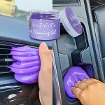 Car Detailing Kit Car Cleaning Gel Universal Car Air Vent Dust Cleaner Car Accessories for Women Men Car Cleaning Supplies Auto Detailing Tools Interior Cleaning Putty Mud Slime for Keyboard PC Purple - Image 2