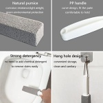4TH Pumice Stone for Toilet Bowl Cleaning,Scouring Stick with Handle,Powerfully Away Limescale Stain,Hard Water Ring, Calcium Buildup,Iron,Rust.Remover for Tile Bath-tub - 2 Pack - Image 4