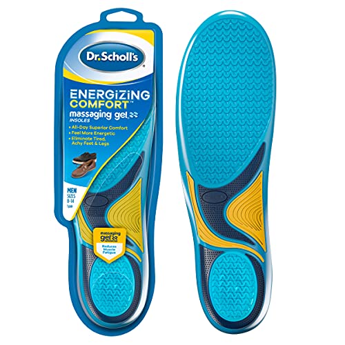 51bjq9UpZmL.jpg Dr. Scholl’s Energizing Comfort Everyday Insoles with Massaging Gel®, On Feet All-day, Shock Absorbing, Arch Support,Trim Inserts to Fit Shoes, Men's Size 8-14, 1 Pair - Image 1
