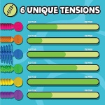 BUNMO Super Sensory Stretchy Strings 6pk | Calming & Textured Monkey Stretch Noodles | Sensory Toys for Autistic Children | Stress Relief & Anxiety Toys for Kids | Hours of Fun for Kids - Image 5