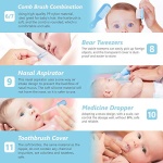 Baby Grooming Kit, Portable Baby Safety Care Set with Hair Brush Comb Nail Clipper Nasal Aspirator etc for Nursery Newborn Toddlers Infant Girl Boys Keep Clean (11 in 1 Blue) - Image 5