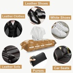 Air Jungles 3in1 Leather Cleaner Wipes 70 Count (Pack of 1), Extra Large 8" x 10" Size Leather Clean Condition Protect Wipes for Vinyl and Leather Apparel Furniture Auto Car Interior Shoes Boots Bags - Image 3