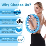 Dumoyi Smart Weighted Fitness Hoop for Adults Weight Loss, Infinity Hoop, 2 in 1 Adomen Fitness Massage Workout Equipment, Great for Adults and Beginners (Blue) - Image 5