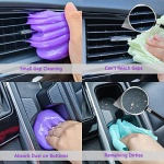Car Detailing Kit Car Cleaning Gel Universal Car Air Vent Dust Cleaner Car Accessories for Women Men Car Cleaning Supplies Auto Detailing Tools Interior Cleaning Putty Mud Slime for Keyboard PC Purple - Image 7