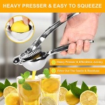 Premium Lemon Squeezer, TEZZ Large Heavy Duty Handhelp Juicer for Lemon, Metal Hand Press Citrus Juicer, Lime Squeezer Bar Tool, Manual Citrus Press - Image 7