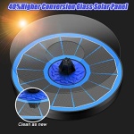 SZMP Solar Fountain 2023 Upgrade, 3.5W Solar Powered Bird Bath Fountains with Flower, Outdoor Water Feature Solar Fountain Pump with 7-in-1 Nozzles, 4 Fixed Pipes for Humingbirds, Garden, Pool, Pond - Image 6