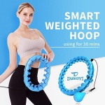 Dumoyi Smart Weighted Fitness Hoop for Adults Weight Loss, Infinity Hoop, 2 in 1 Adomen Fitness Massage Workout Equipment, Great for Adults and Beginners (Blue) - Image 6