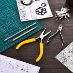 8 Pieces Metal Model DIY Tool Sets 6 Pieces Metal Cone Shape Bending Assist Tools and 2 Pieces Diagonal Plier Nose Plier Tool Kits for 3D Metal Jigsaw Puzzles Model Assembly Jewelry DIY - Image 4