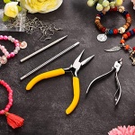 8 Pieces Metal Model DIY Tool Sets 6 Pieces Metal Cone Shape Bending Assist Tools and 2 Pieces Diagonal Plier Nose Plier Tool Kits for 3D Metal Jigsaw Puzzles Model Assembly Jewelry DIY - Image 2